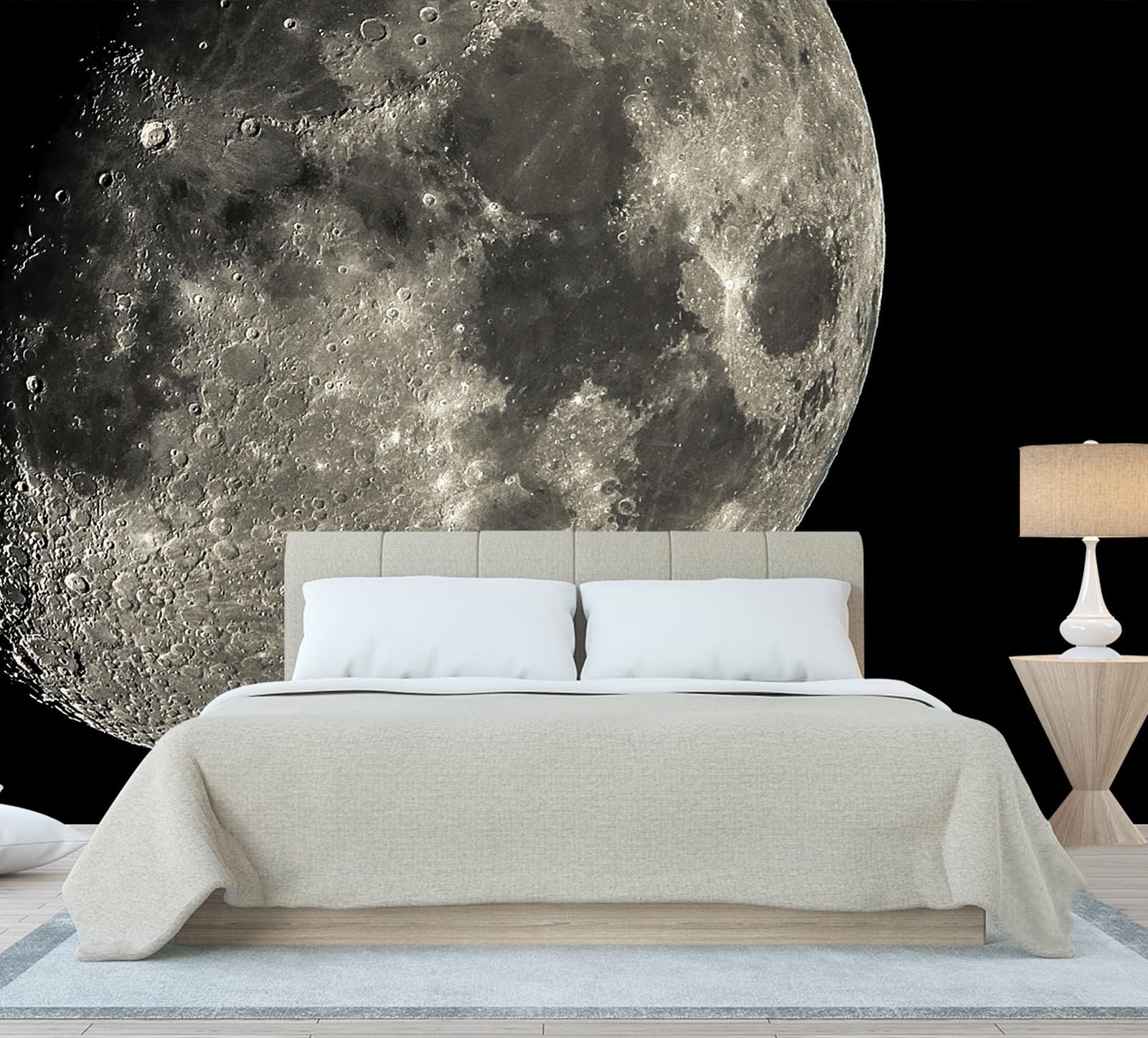 Amazon.com: WFBHUA - Moon Wallpaper Dark Night Sky Landscape Mural